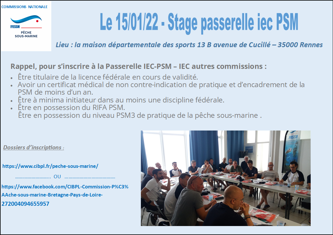 Stage passerelle IEC PSM
