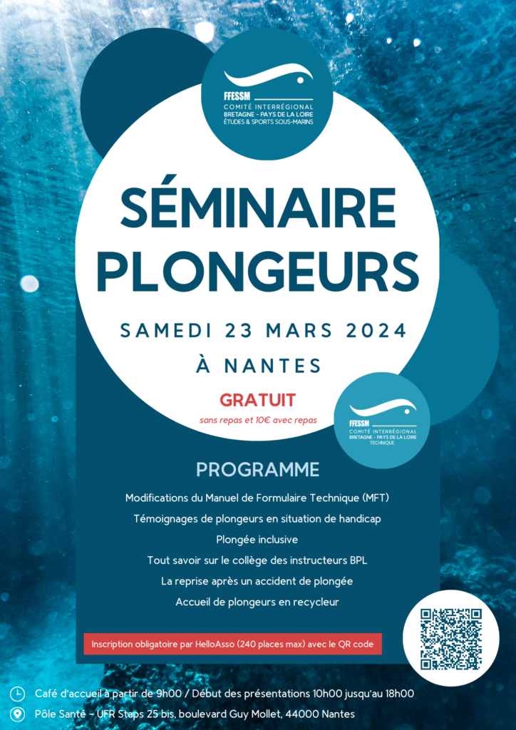 Colloque Plongeur à Nantes le 23 mars 2024