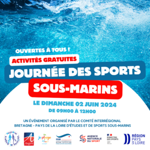 Journée des Sports Sous-Marins - Le 02/06/2024 à Angers @ Piscine Jean Bouin | Angers | Pays de la Loire | France